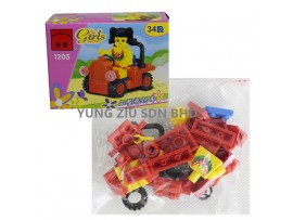 (1PCS)1205#SMALL WAGON LEGO(ENLIGHTEN)(34PCS)
